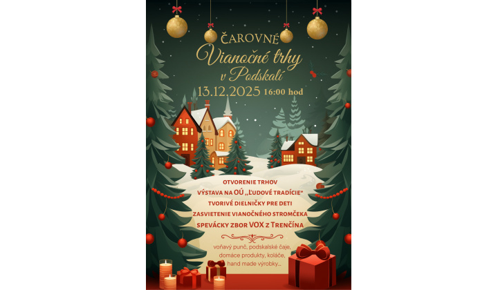 Pozvánka na Čarovné vianočné trhy v Podskalí